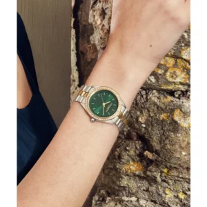 Đồng hồ nữ Olivia Burton Sports Luxe Bejewelled Forest Green & Two Tone Bracelet 34mm